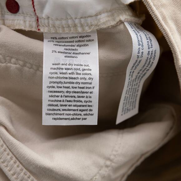 Tommy Hilfiger Women Straight Ankle Corduroy Pants Beige Size 6 (Pre-owned) - Picture 6 of 6